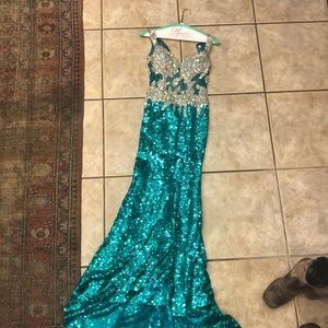 Emerald Green Long Dress
